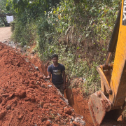 Vythiri-Pipe laying on progress