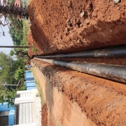 450mm and 250mm DI pipe laying work 