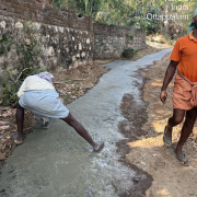 Road restoration work(concrete)at kariyattil road