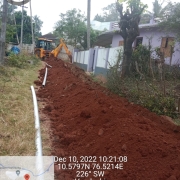 Laying of 90mm PVC