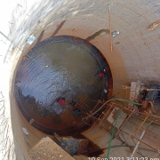 Raw Water well at Ayilamkadavu, Bottom raft slab casting