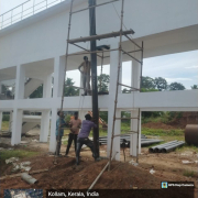 Vertical connection to RWC from wash water recovery tank under  progress