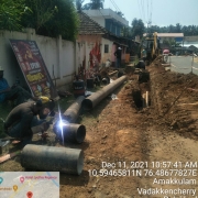  250mm MS pipe laying 