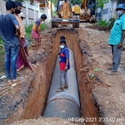 1118mm MS pipe laying
