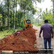 Zone 7 kanjar thadippalam road DI-150,HDPE 90PEPN16 Pipe laying
