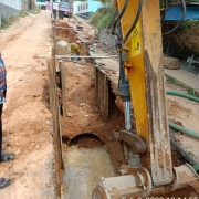 914mm MS pipe laying near Krishna Nagar road