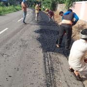 road work started 