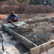 Concreting of cast in situ rcc top slab for drain (3*2.4*0.2m ) near  CFL3 progressing