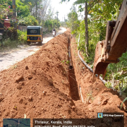 200 mm DI pipe and 90 HDPE laying @ Alathur - Nellayi - Karakkattu Road