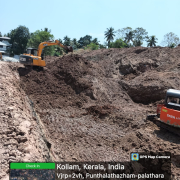 Earthwork excavation for detention pond