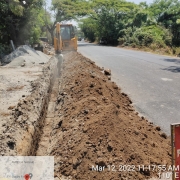 Excavation and laying of 140mm pvc