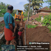 200 mm DI distribution lines laying and 90 mm HDPE raider 12.5kg veeramangalam -mangode rd