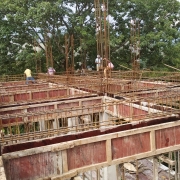 4th brace beams shuttering and reinforcement works 