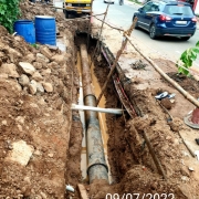 gap connection works going on near paaris road