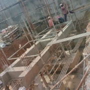 Connecting channel (CFL 3 to filter house): rebar of columns in progress