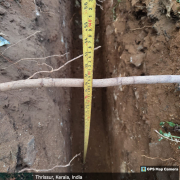 Trench depth