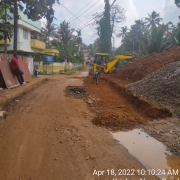 Earth work excavation and loosening for road restoration work