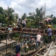 Lintel beam concreting in chemical house