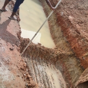 Connecting channel (CFL01 -filter house): Excavation in progress