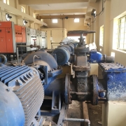 55 MLD WTP at Bavikkara kunnu-  inside view of clear water pump house