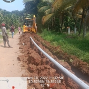  90mm pipe laying work 