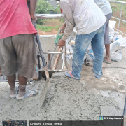 Sluice gate joint concreting in bypass channel