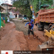 Road restoration work at Balaramapuram Road 20.05.22