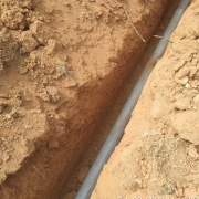 Laying of 110mm PVC