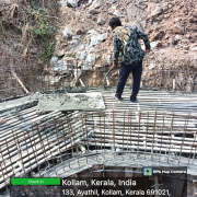 Concreting of rcc wall (1st lift ) near pump house from ch:140 m 