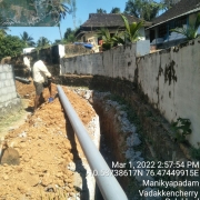 160mm pipe laying