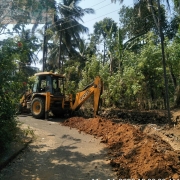 Laying of 90mm 6kg pipe (JCB2)