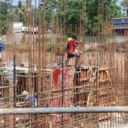 Column concreting in filter house