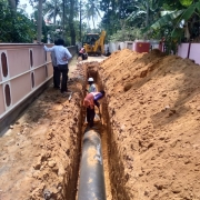 500mm DI pipe laying works1