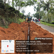 Meppadi -pipe laying on progress