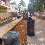 Road restoration work at Kudappankunnu-Krishna Nagar road