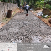 Road concrete work in progress at Pazhavara nss road 