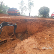 Meppadi -Booster tank site excavation on progress