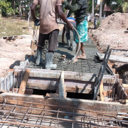 Concreting of cast insitu rcc top slab of External drain (from ch:95m) 