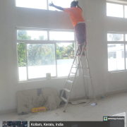 Glass fixing in admin building