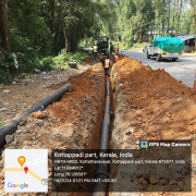 Meppadi - Pipe laying on progress