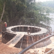 first lift concrete of the well 1
