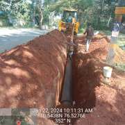 400mm DI pipe laying work at chittadi road