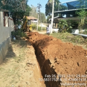 laying 160mm 8kg pipe 