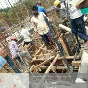 concreting of side wall above +5.00lvl slab