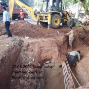 27.06.2021 scour valve chamber work at Punthalathazhom