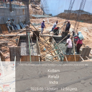 Bypass channel footings casting