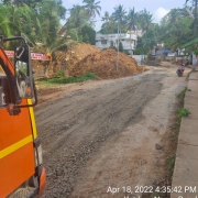 Road restoration work at Krishna Nagar road