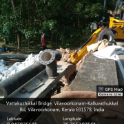 valve chamber fixing at near vattakuzhikkal pipe line bridge 