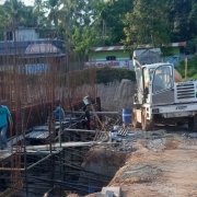 Column concreting in filter house