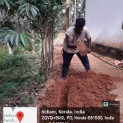 Ward no: 5, kochualumoodu- manual house connection earthwork on progress 
